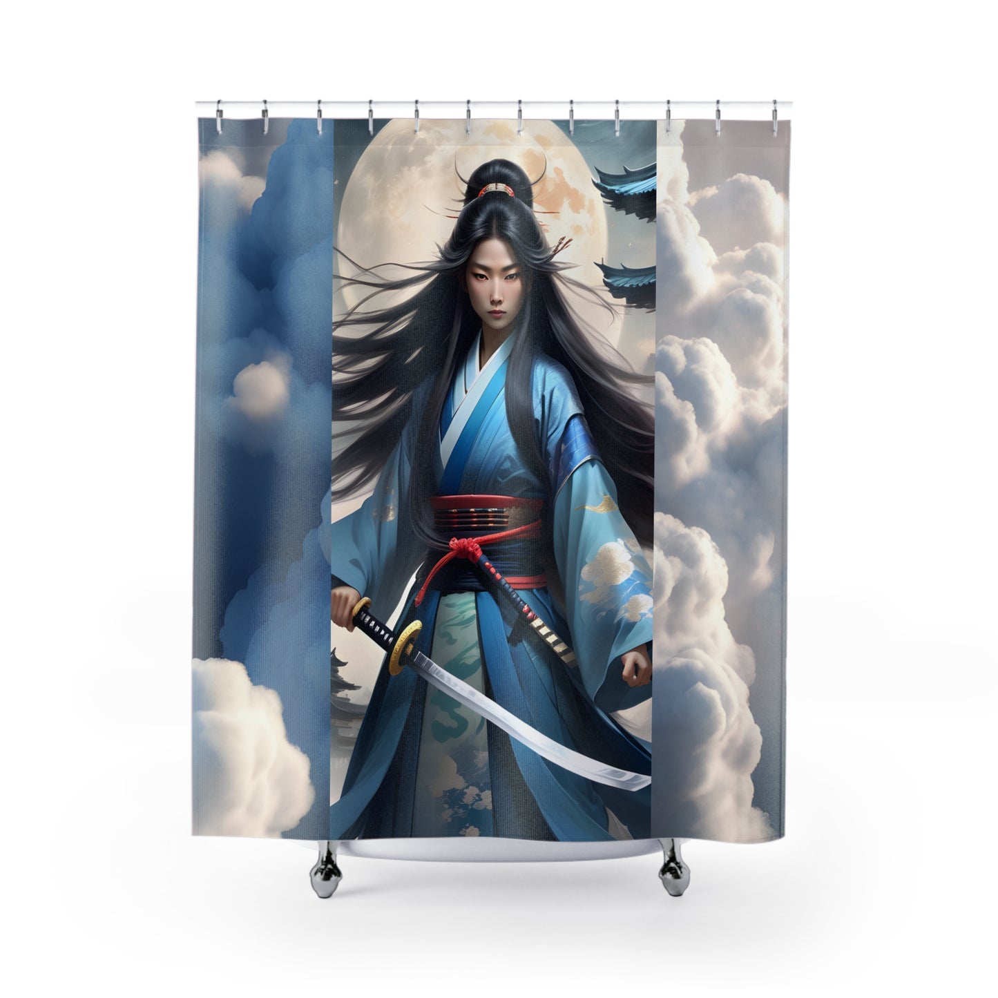 "Beautiful Samurai" Shower Curtains