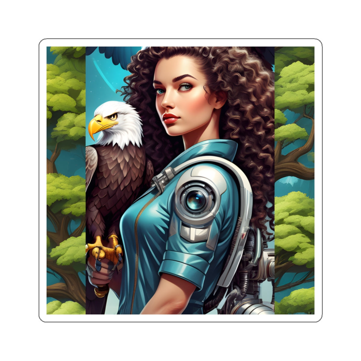 "Woman Falconer" Sticker