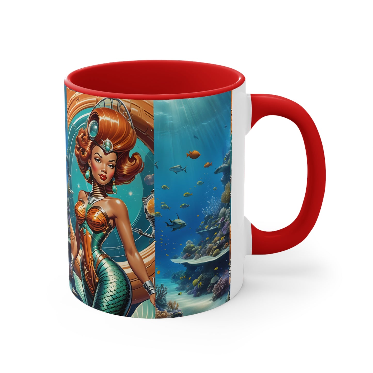 "Mermaid" Accent Coffee Mug, 11oz