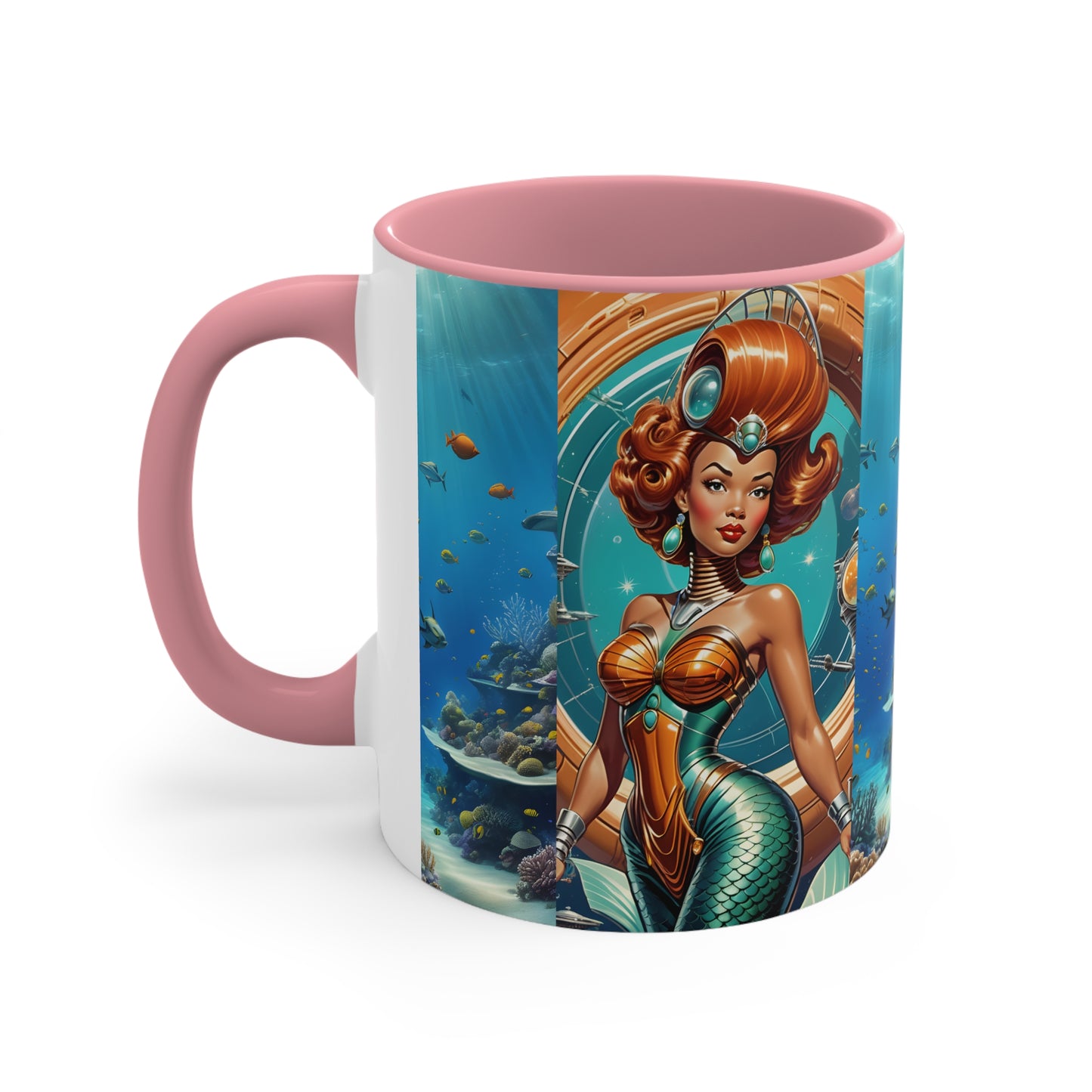 "Mermaid" Accent Coffee Mug, 11oz