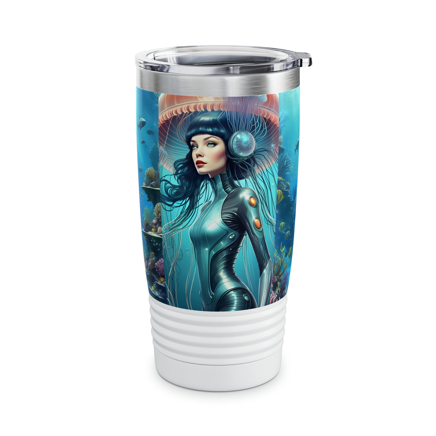 "Jellyfish Woman" Ringneck Tumbler, 20oz