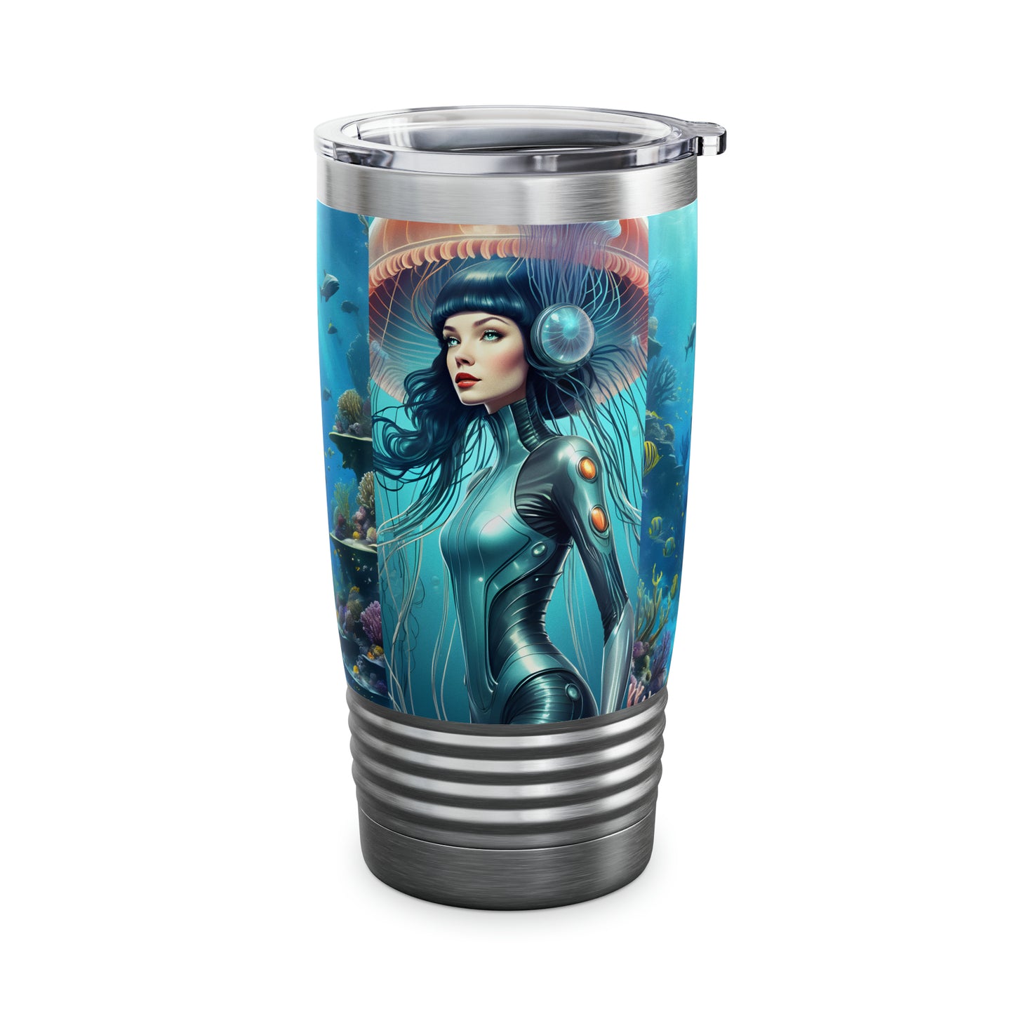 "Jellyfish Woman" Ringneck Tumbler, 20oz