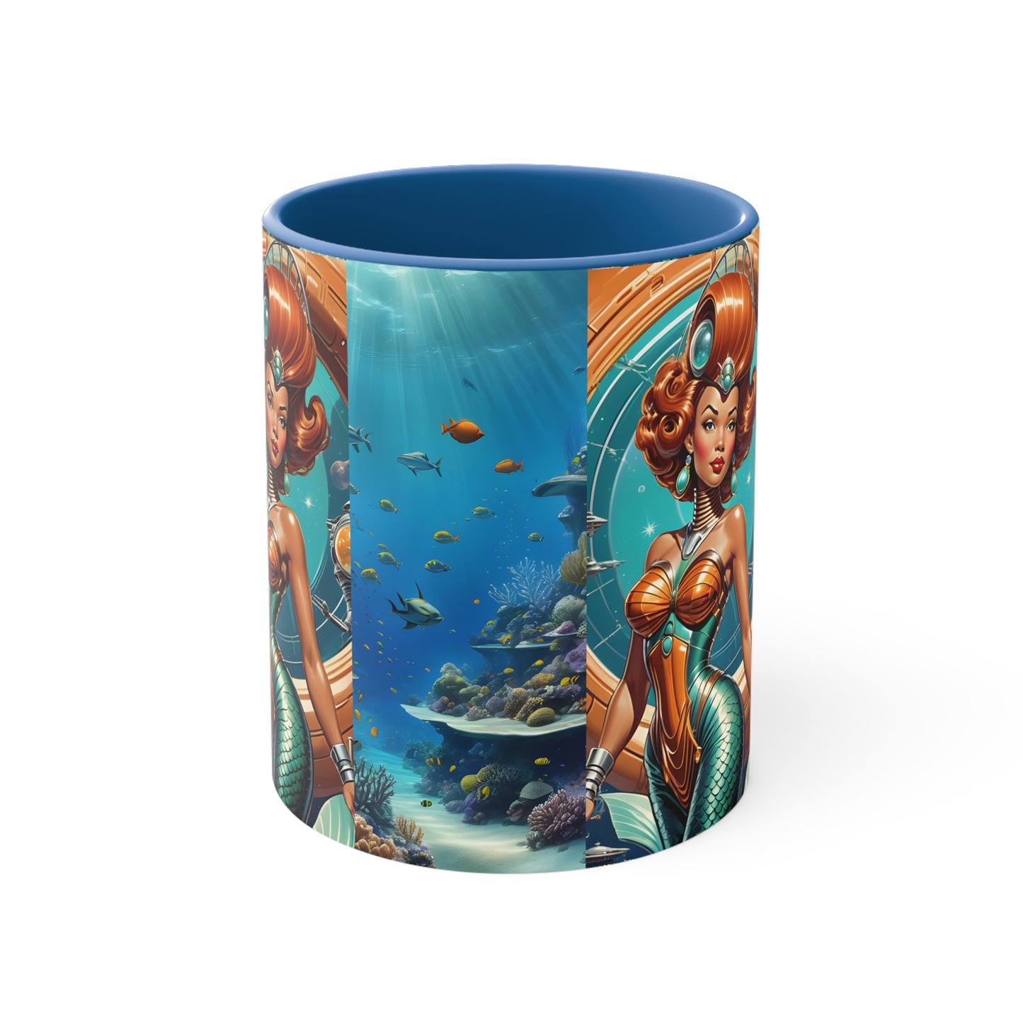 "Mermaid" Accent Coffee Mug, 11oz