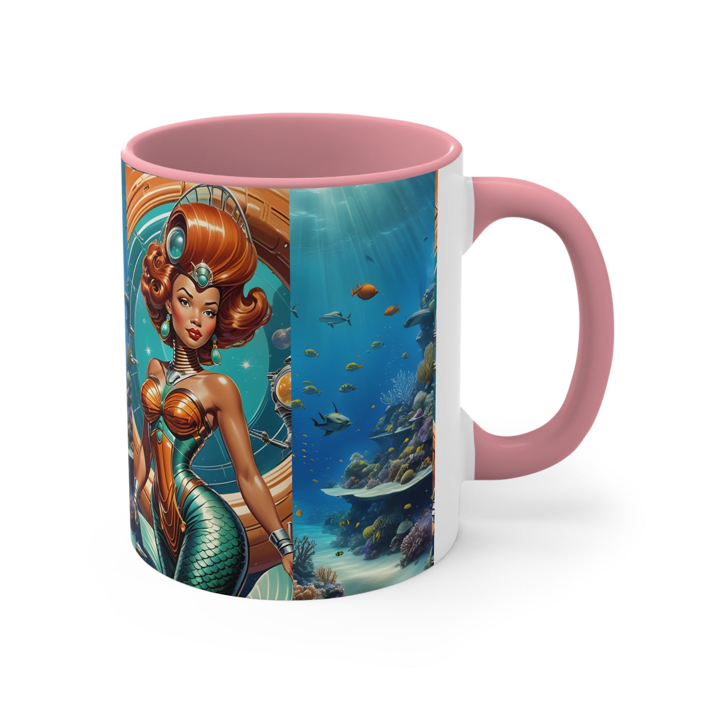 "Mermaid" Accent Coffee Mug, 11oz