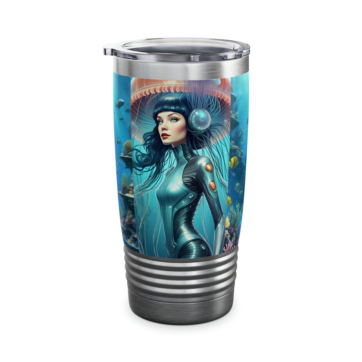 "Jellyfish Woman" Ringneck Tumbler, 20oz