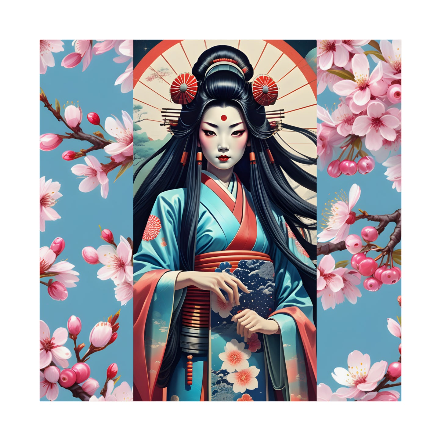 "Geisha Girl" Matte Vertical Posters