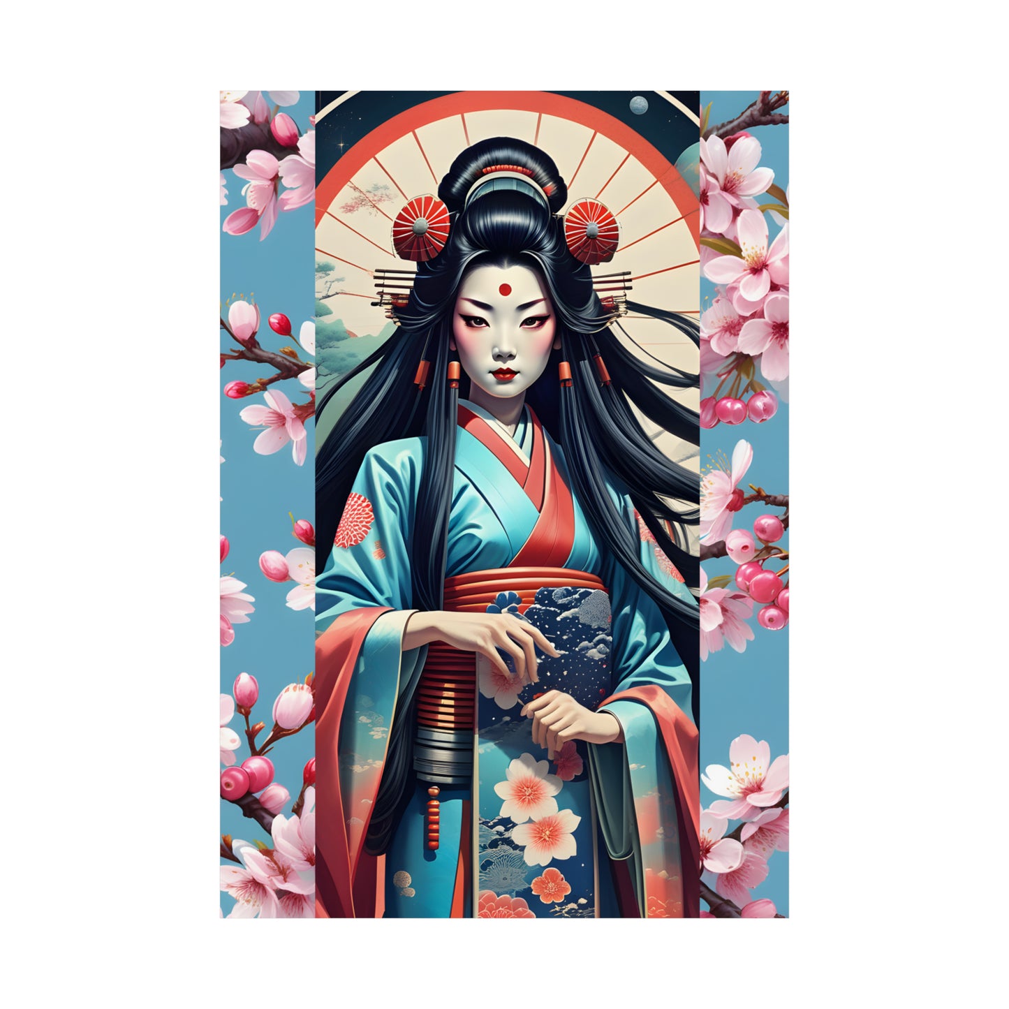 "Geisha Girl" Matte Vertical Posters