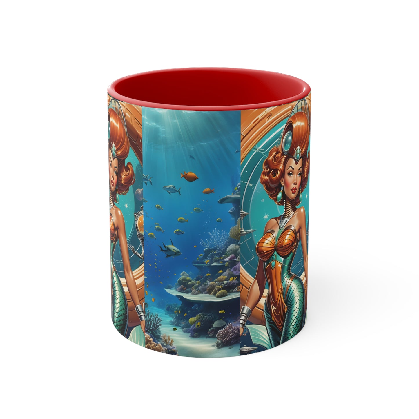 "Mermaid" Accent Coffee Mug, 11oz