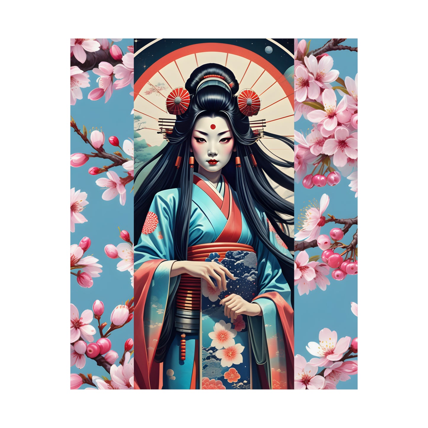 "Geisha Girl" Matte Vertical Posters