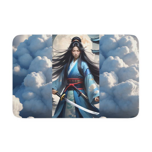 "Beautiful Samurai" Memory Foam Bath Mat