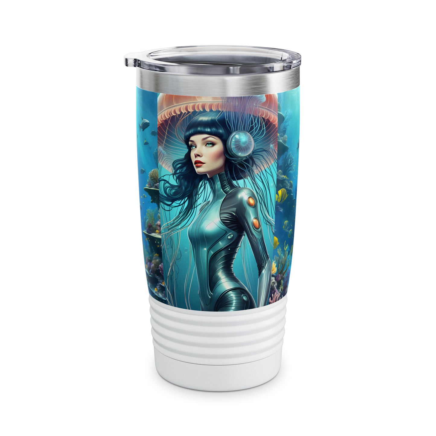 "Jellyfish Woman" Ringneck Tumbler, 20oz