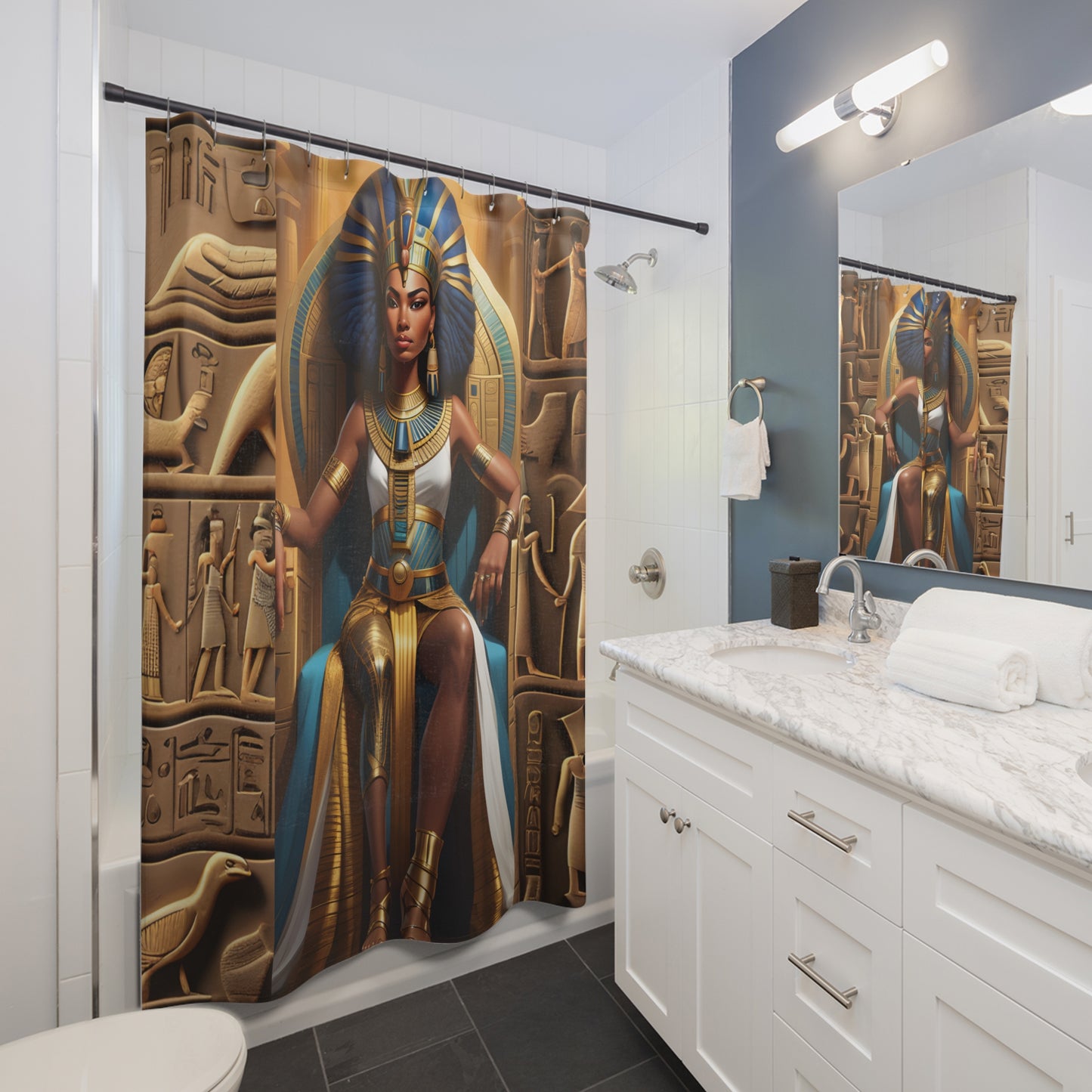 "Egyptian Queen" Shower Curtain