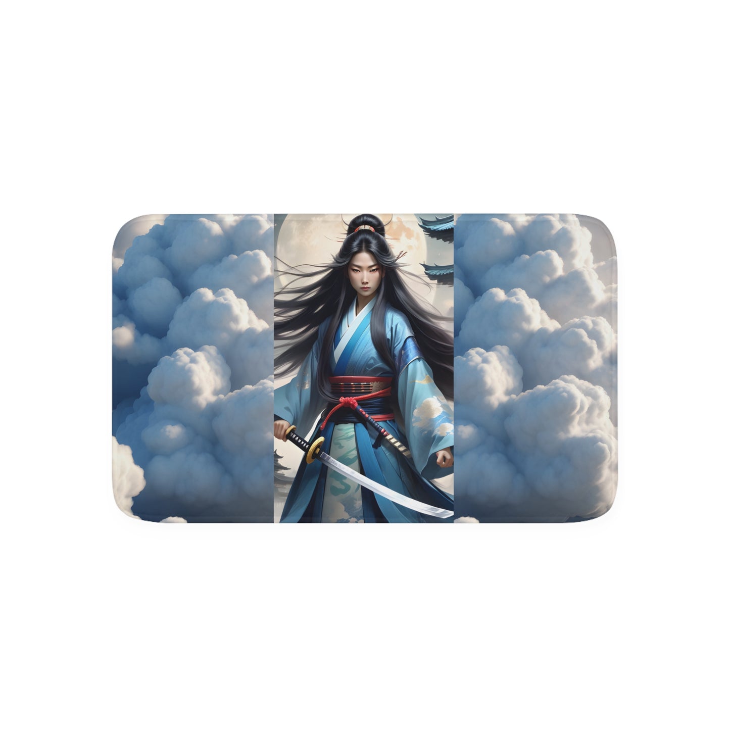 "Beautiful Samurai" Memory Foam Bath Mat