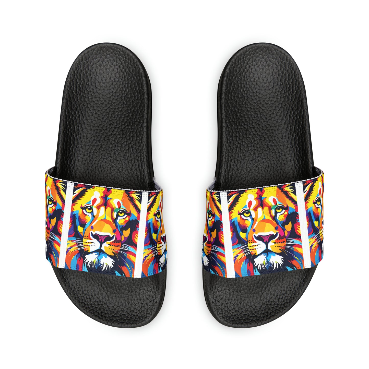 "Colorful Lion" Women's PU Slide Sandals