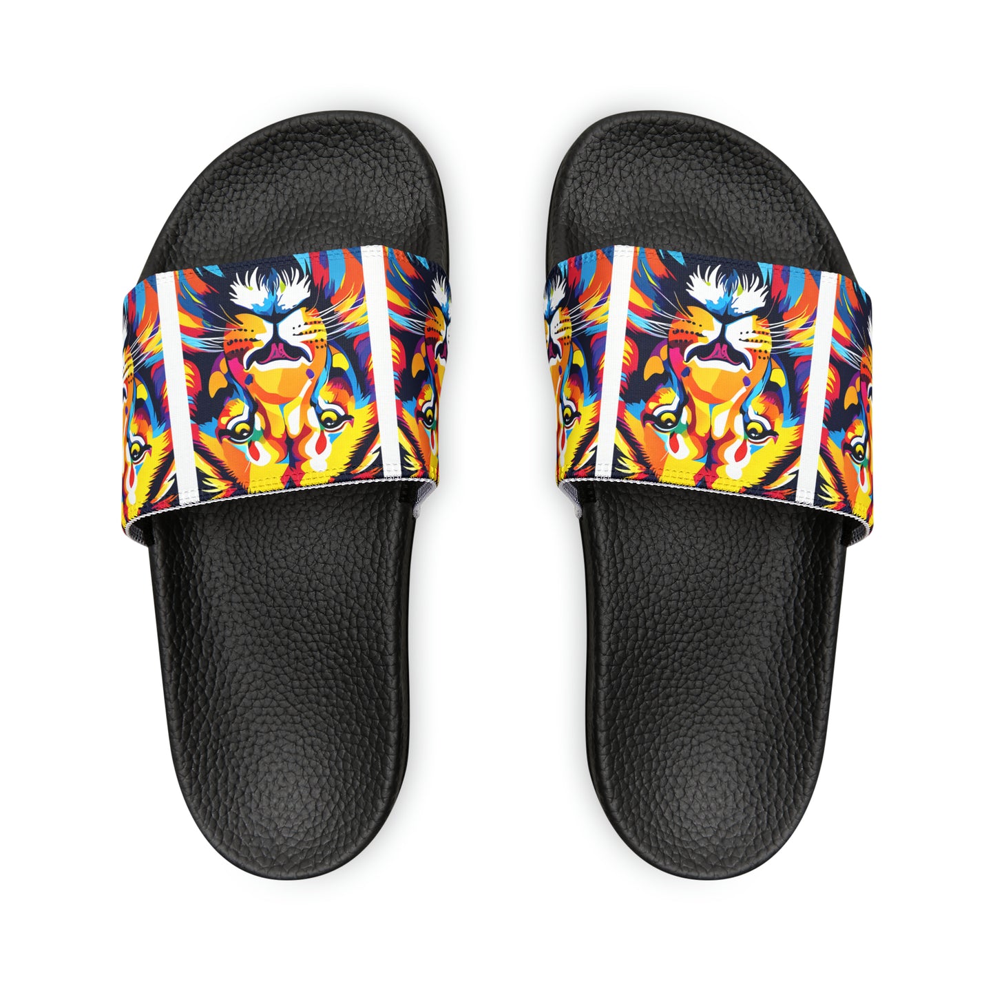 "Colorful Lion" Women's PU Slide Sandals