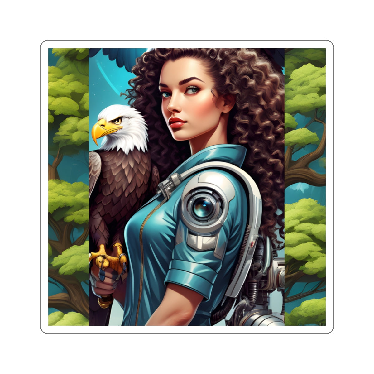 "Woman Falconer" Sticker