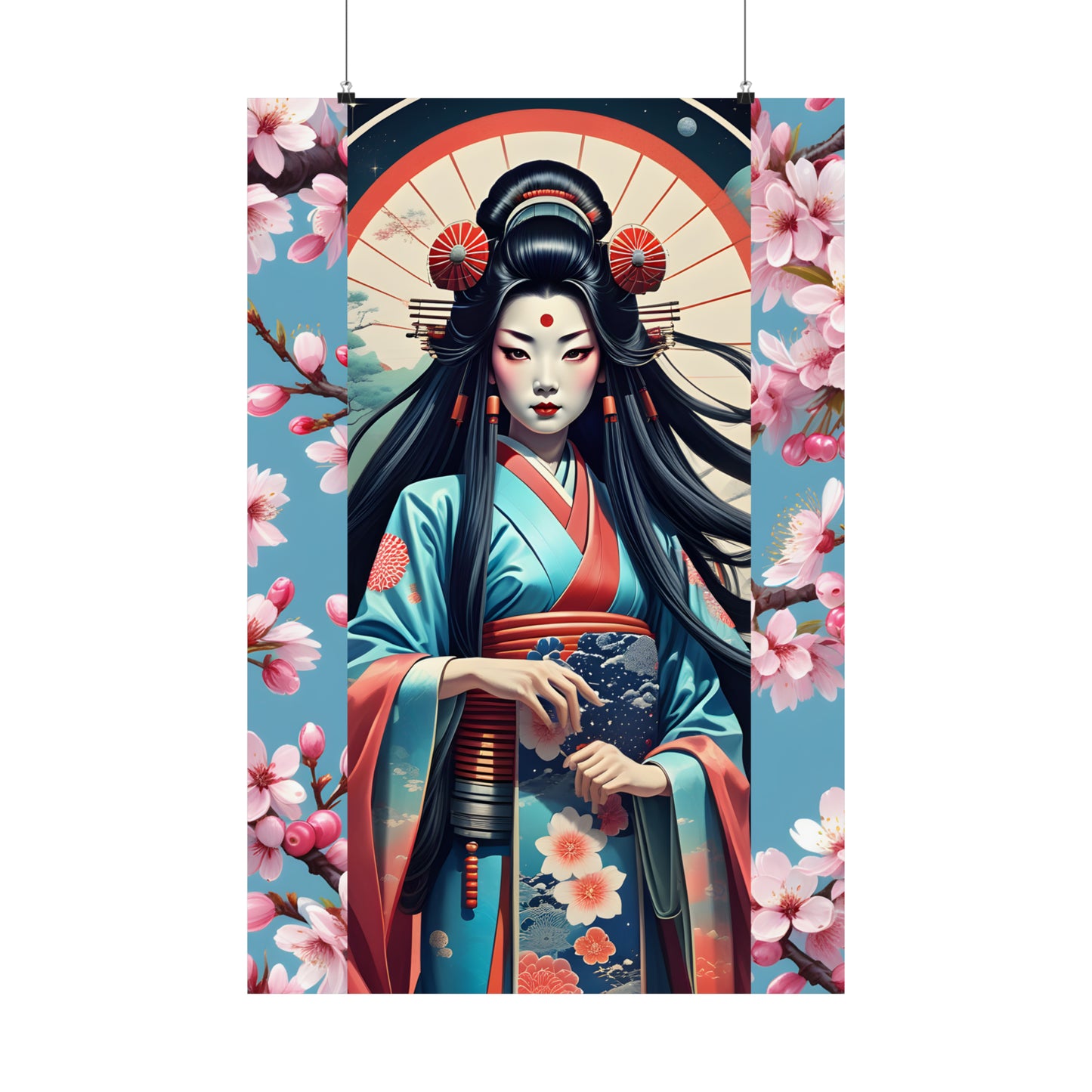 "Geisha Girl" Matte Vertical Posters