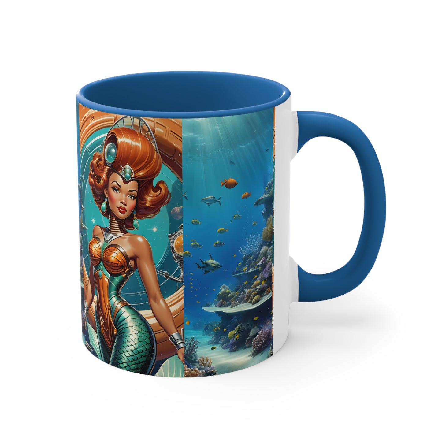 "Mermaid" Accent Coffee Mug, 11oz