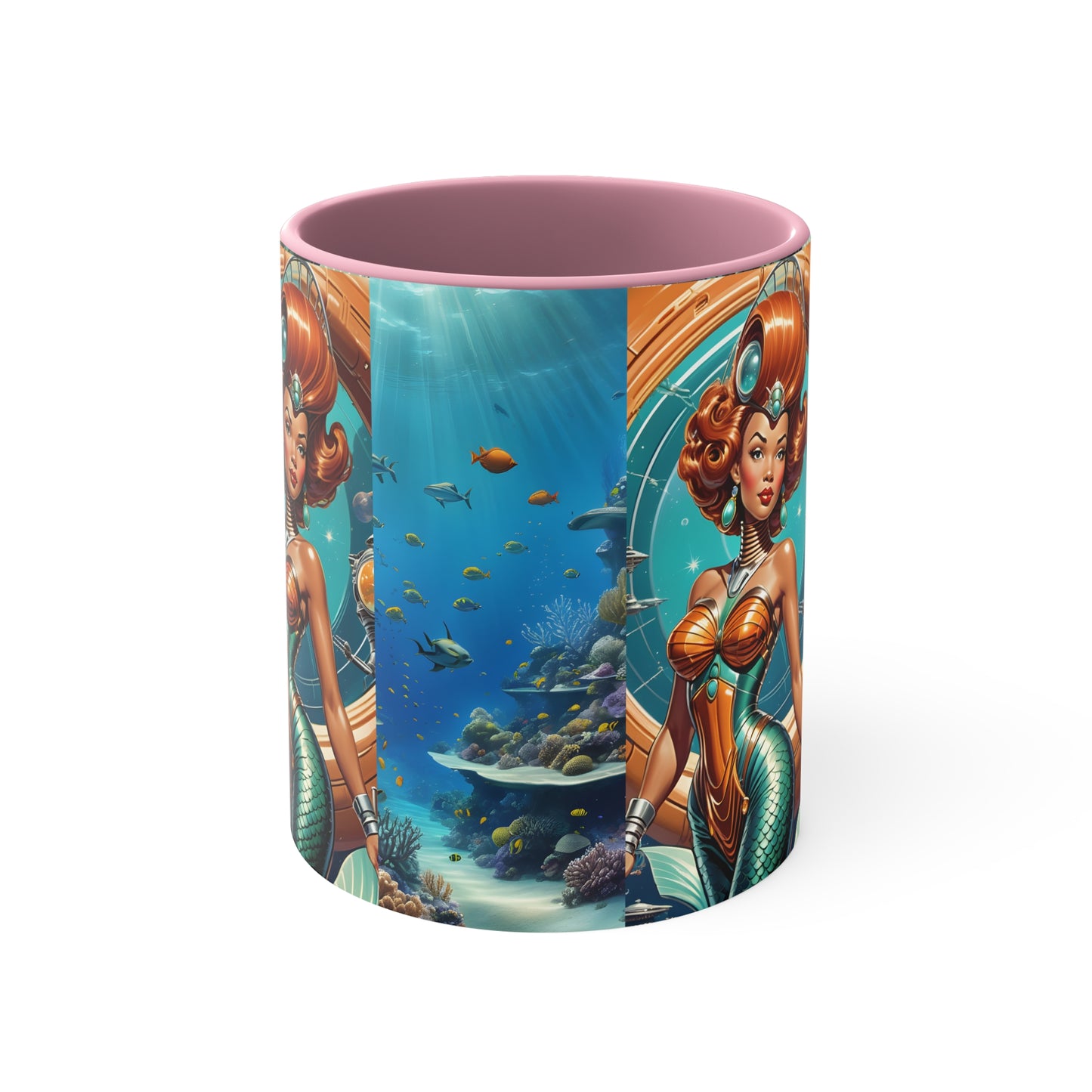 "Mermaid" Accent Coffee Mug, 11oz