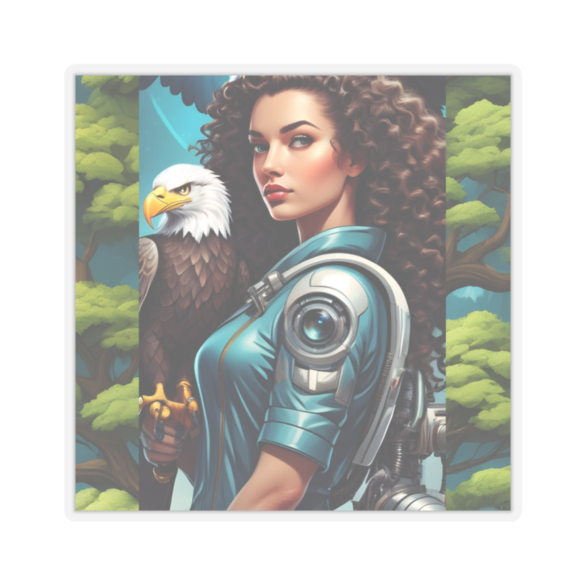 "Woman Falconer" Sticker