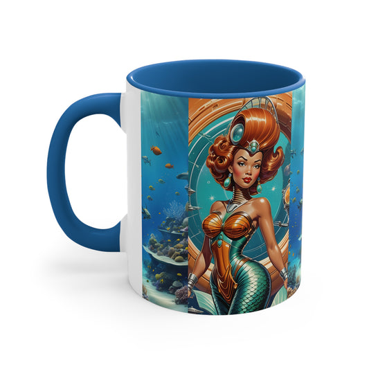 "Mermaid" Accent Coffee Mug, 11oz