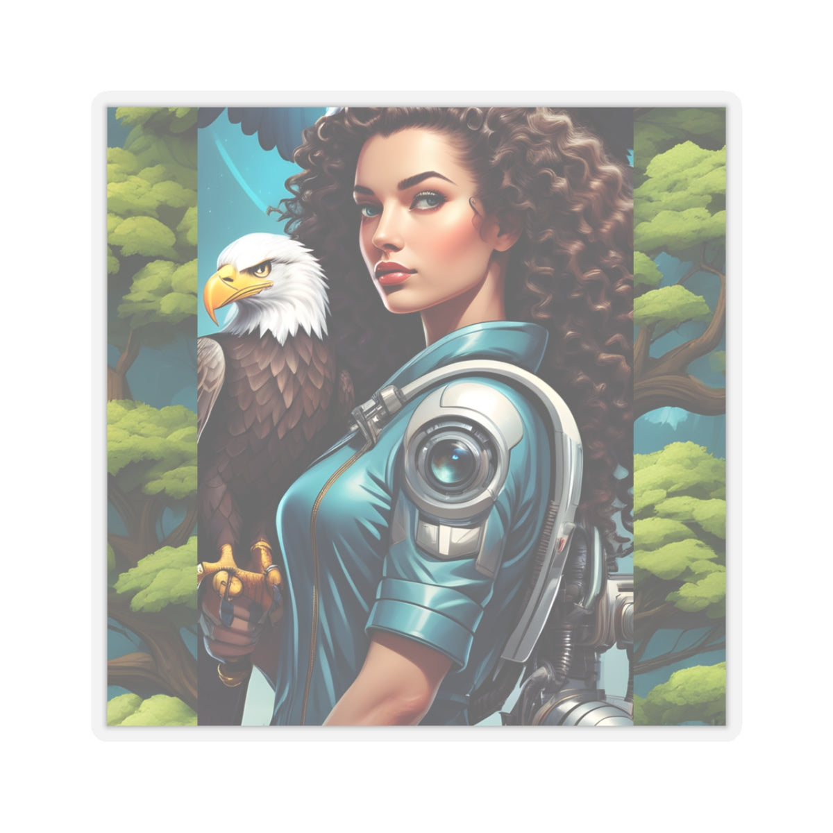 "Woman Falconer" Sticker