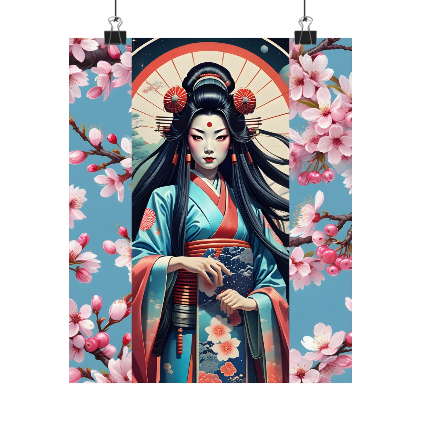 "Geisha Girl" Matte Vertical Posters